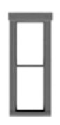 1/1 Double Hung Window -- pkg(12)