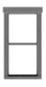 1/1 Double Hung Window -- pkg(12)