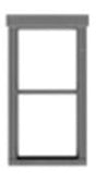 1/1 Double Hung Window -- pkg(12)
