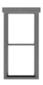 1/1 Double Hung Window -- pkg(12)