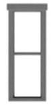 1/1 Double Hung Window w/Fancy Top Trim -- #2 pkg(12)-2