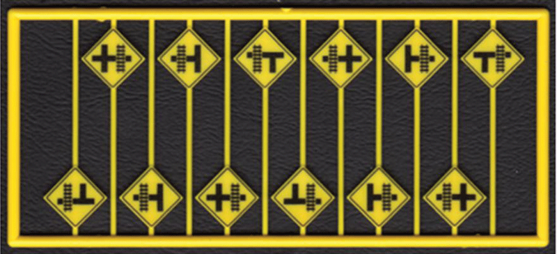 Highway Grade Crossing Warning Signs -- Yellow w/Black Print pkg(12)