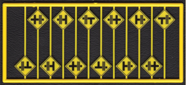 Highway Grade Crossing Warning Signs -- Yellow w/Black Print pkg(12)
