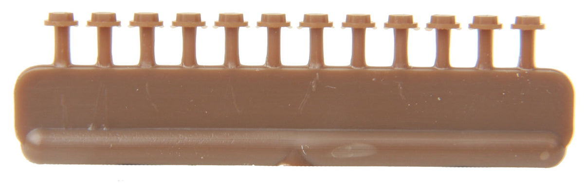 Nut, Bolt & Washer Detail -- 4-1/2" Hex Bolt w/7" Washer, Styrene, Rust Color, pkg(96)