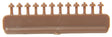 Nut, Bolt & Washer Detail -- 5-1/2" Hex Nut on Bolt w/7" Washer, Styrene, Rust Color, pkg(96)