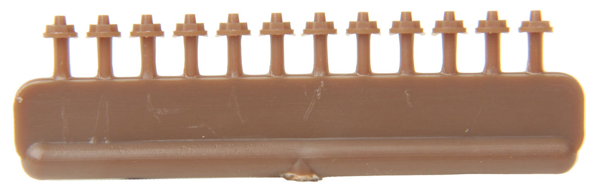 Nut, Bolt & Washer Detail -- 5-1/2" Hex Nut on Bolt w/7" Washer, Styrene, Rust Color, pkg(96)