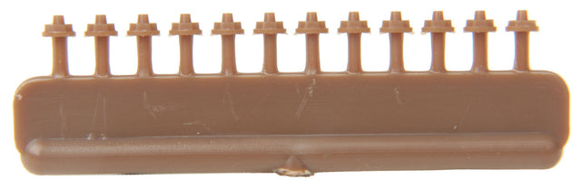 Nut, Bolt & Washer Detail -- 5-1/2" Hex Nut on Bolt w/7" Washer, Styrene, Rust Color, pkg(96)