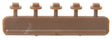 Nut, Bolt & Washer Detail -- 7" Square Bolt w/13" Washer, Styrene, Rust Color, pkg(40)