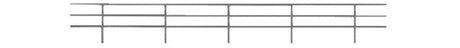 3-Rail Pipe Railing -- 4 Pieces, 16"  40.6cm Length Total