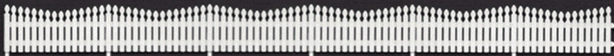 Fancy Picket Fence -- 20 Pieces, 130"  330.2cm Length Total