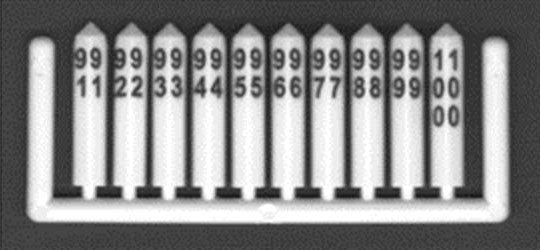 Concrete Milepost Markers #101 to 350 -- White w/Black Printing pkg(250)