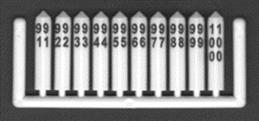 Concrete Milepost Markers #351 to 600 -- White w/Black Printing pkg(250)