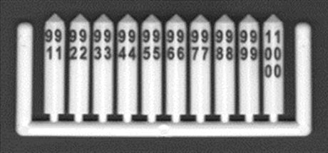 Concrete Milepost Markers #351 to 600 -- White w/Black Printing pkg(250)