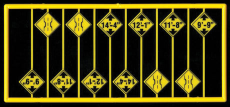 Bridge Clearance Warning Signs -- 12 Signs