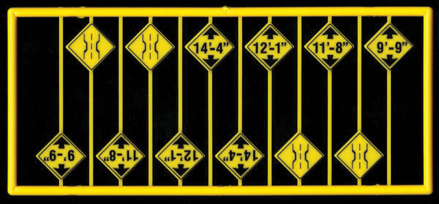 Bridge Clearance Warning Signs -- 12 Signs