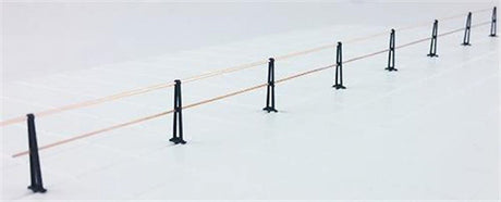 Pennsylvania Railroad-Style Pipe Rail Stanchions -- 30 Stanchions, Makes 30" of Railings