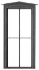 Durango Station 2 Over 2 Double-Hung Window -- 36 x 87" Scale, .44 x .1" Opening pkg(8)