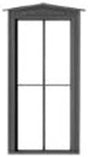 Durango Station 2 Over 2 Double-Hung Window -- 36 x 87" Scale, .44 x .1" Opening pkg(8)
