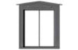 2-Pane Peaked Window with Precut Glazing -- Scale 36 x 44"  91.4 x 112cm  pkg(12)