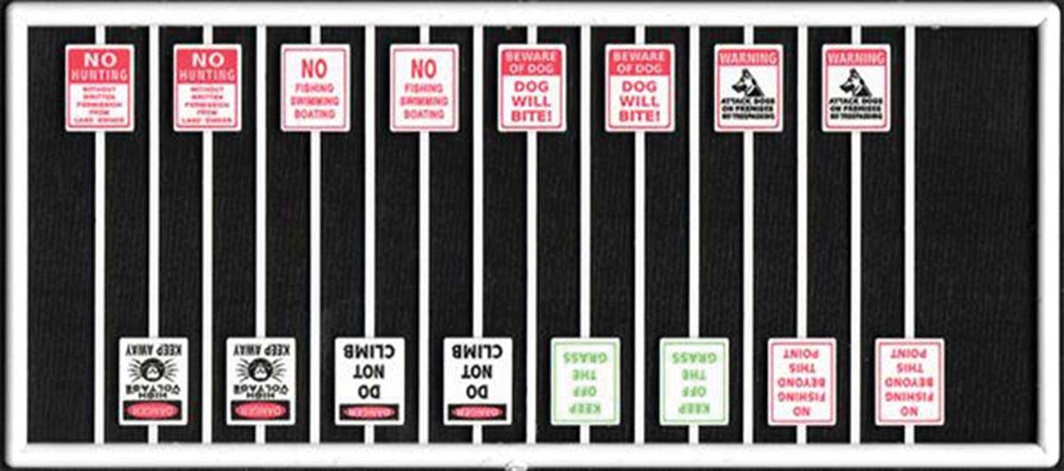 Assorted Warning Signs -- pkg(16)