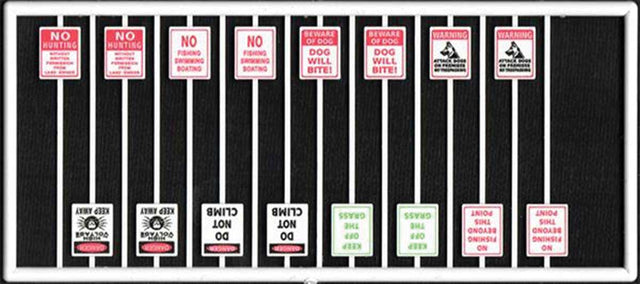 Assorted Warning Signs -- pkg(16)