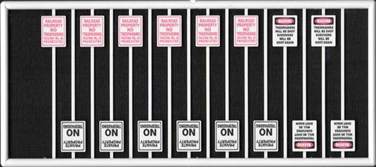 Assorted No Trespassing Signs -- pkg(16)