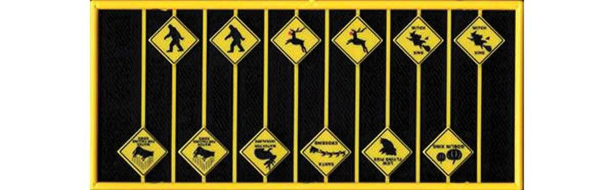 Funny Warning Signs -- Set 1: 12 Signs, 8 Styles
