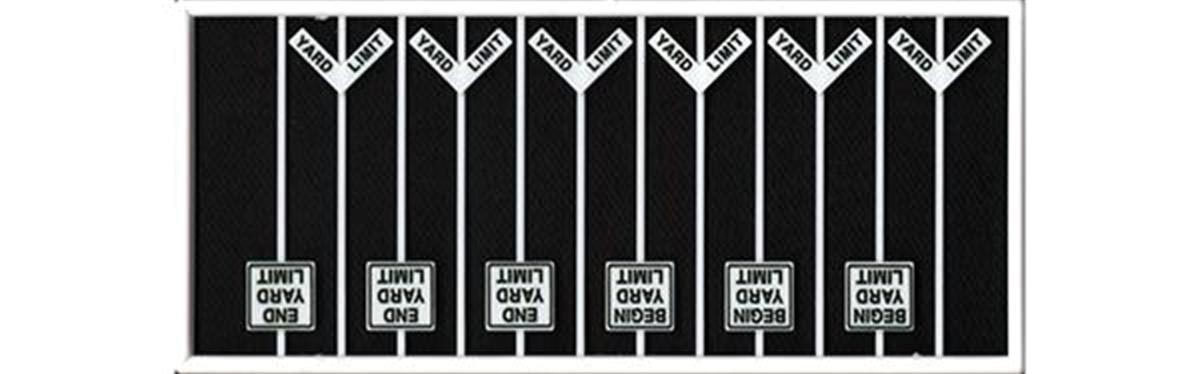 Yard Limit Signs -- 6 "Y"-Shaped Signs, 3 Square "Begin" and 3 "End Yard Limit" Signs