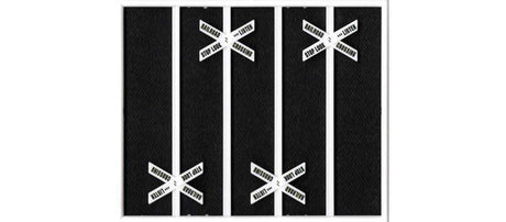 60-Degree Crossbucks -- Stop, Look & Listen / Railroad Crossing pkg(8)