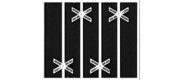 60-Degree Crossbucks -- Stop, Look & Listen / Railroad Crossing pkg(8)