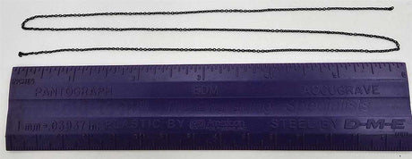 Blackened Brass Chain -- 32 Links Per Inch, 18" 45.7cm Length-1
