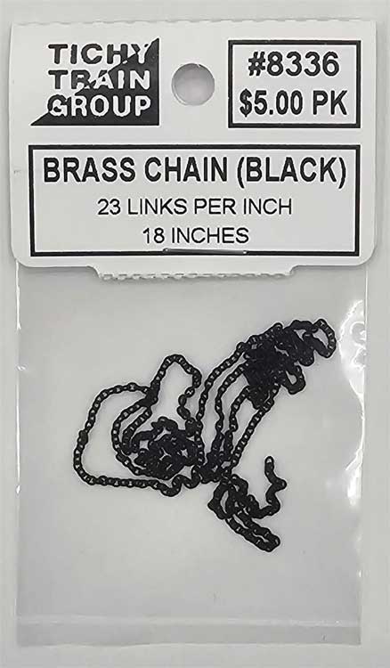 Blackened Brass Chain -- 23 Links Per Inch, 18" 45.7cm Length-2