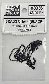 Blackened Brass Chain -- 23 Links Per Inch, 18" 45.7cm Length-2