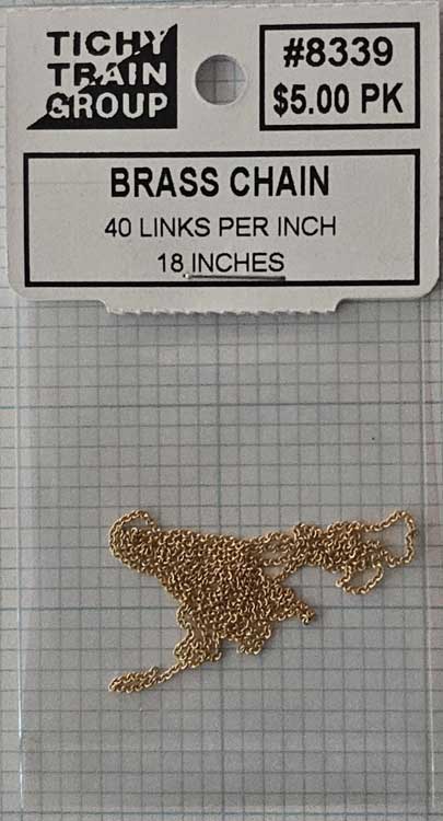 Brass Chain -- 18"  45.7cm - 40 Links Per Inch