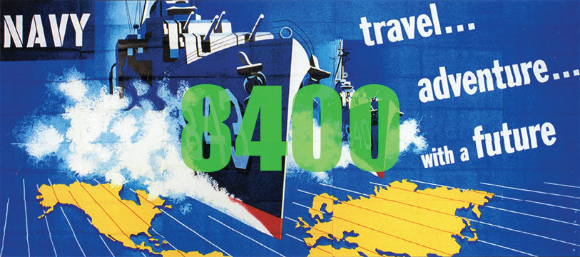 Navy Billboard - Kit -- Ship Graphics, "Travel... Adventure... with a Future" Slogan