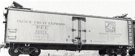 Railroad Decal Set -- Pacific Fruit Express/Western Pacific WP R30-9 Reefer for 6 Cars
