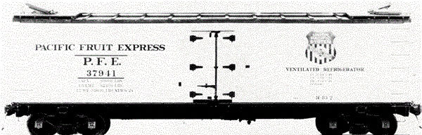Railroad Decal Set -- Pacific Fruit Express R40-2 Reefer