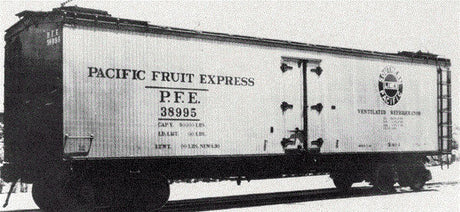 Railroad Decal Set 6-Pack -- Pacific Fruit Express R40-4 Reefer