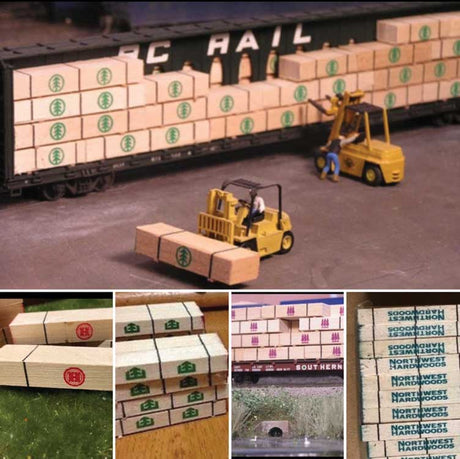 Lumber Load -- Fits 50' Flatcar or Bulkhead Flat and 3/4 of Centerbeam-3