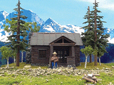 Smokey the Bear -- Includes Cabin & 3 Trees (Assembled)-1