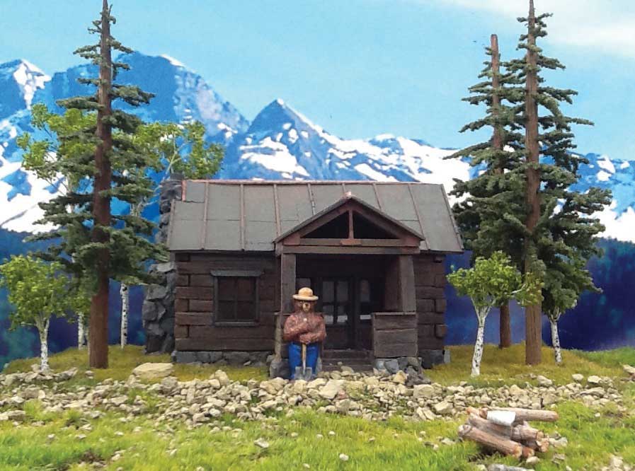 Smokey the Bear -- Includes Cabin & 3 Trees (Assembled)-3