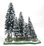 Spruce Trees with Snow -- 7 Trees 3 - 9" 7.6 - 22.9cm Tall