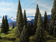 Pine Trees -- 2 to 3"  5.1 to 7.6cm pkg(6)-1