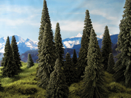 Pine Trees -- 2 to 3"  5.1 to 7.6cm pkg(6)-1