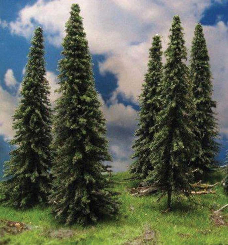Spruce Trees -- 5"  12.7cm pkg(10)-3