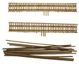 Wood Truss Bridge Parts -- Deck With Stringers 6" pkg(2)