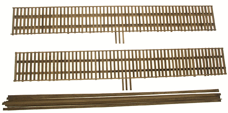 Wood Truss Bridge Parts -- Deck With Stringers 24" pkg(2)