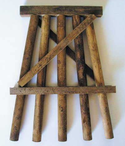 Wood Trestle Bents - Assembled -- Small - 3"  7.6cm Tall pkg(5)-2