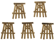 Wood Trestle Bents - Assembled -- Small, 1 1/2" Tall pkg(5)