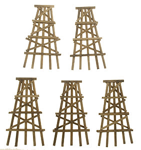 Wood Trestle Bents - Assembled -- Large, 3 3/4" Tall pkg(5)